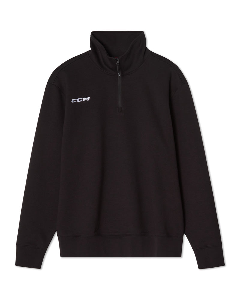 CCM Adult Black Tech Fleece 1/4 Zip
