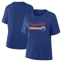 Edmonton Oilers Legacy Cotton Style 2 T-Shirt Blue