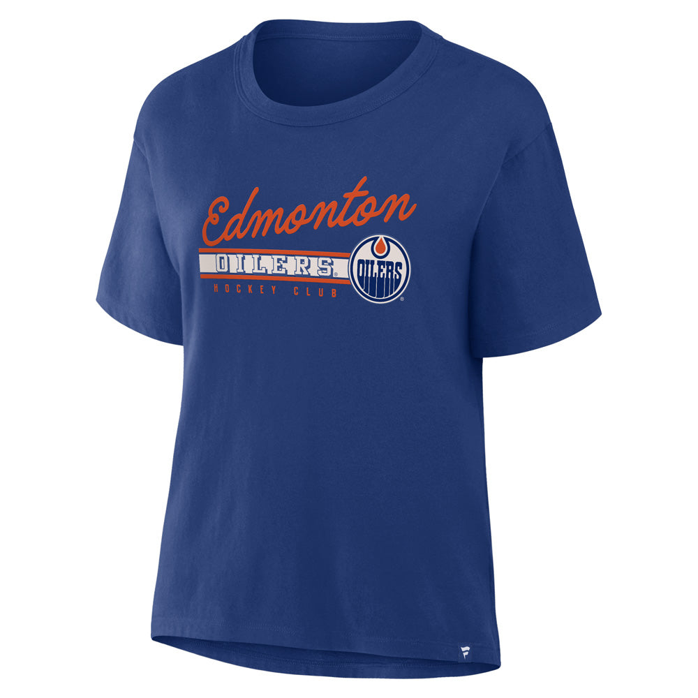 Edmonton Oilers Legacy Cotton Style 2 T-Shirt Blue