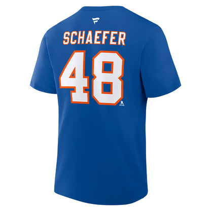 Fanatics New York Islanders Matthew Schaefer Name And Number Men's Blue T Shirt