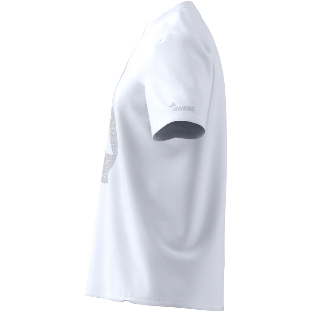 ADIDAS KETTLEBELL LOGO WHITE T SHIRT