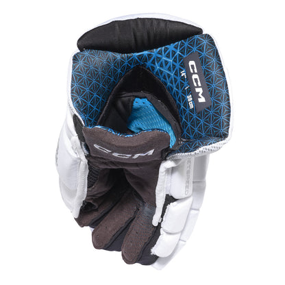CCM Jetspeed FT8 Pro White Senior Hockey Gloves