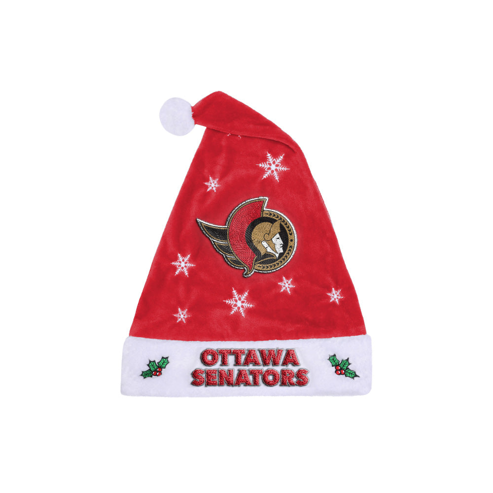 OTTAWA SENATORS SNOWFLAKE SANTA HAT
