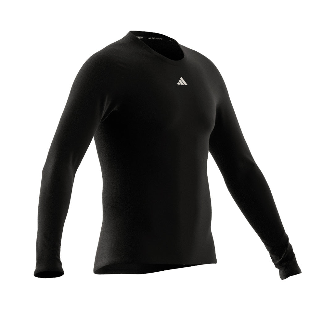 ADIDAS TECHFIT BLACK LONG SLEEVE SHIRT