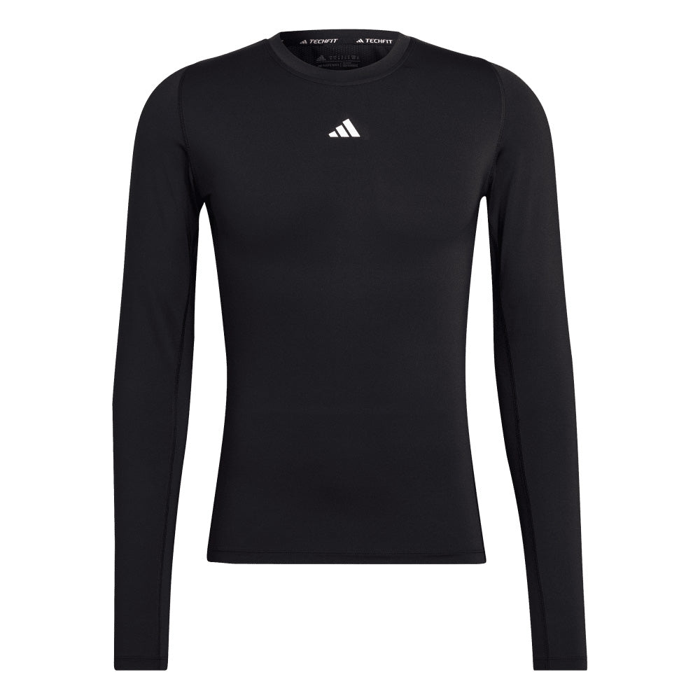 ADIDAS TECHFIT BLACK LONG SLEEVE SHIRT
