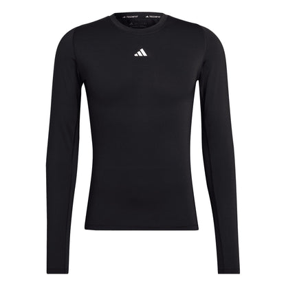 ADIDAS TECHFIT BLACK LONG SLEEVE SHIRT