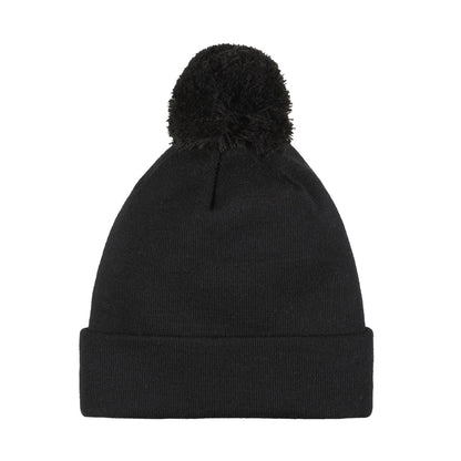 CCM YOUTH CORE POM KNIT BLACK TOQUE