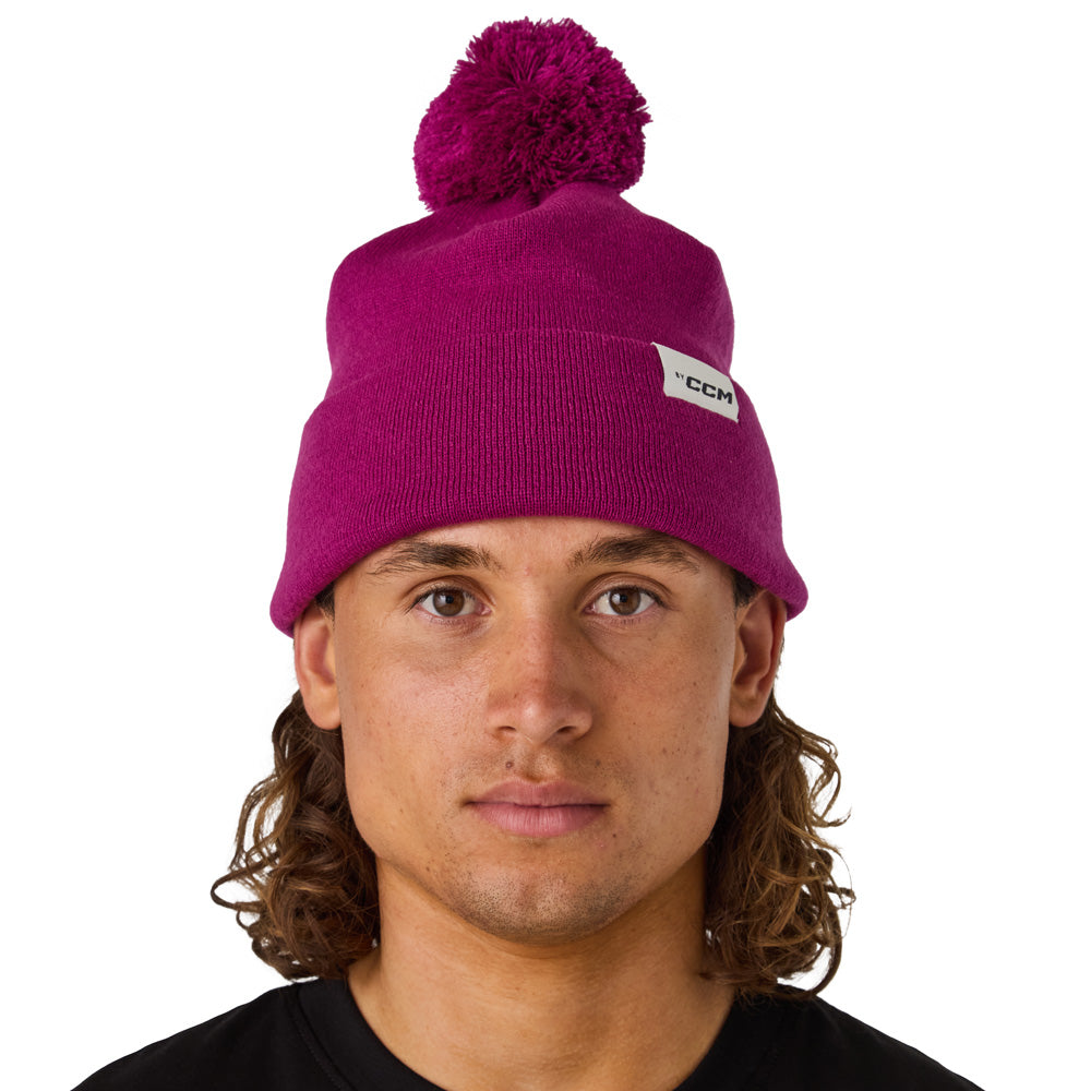 CCM Casual Boysenberry Pom Knit Toque