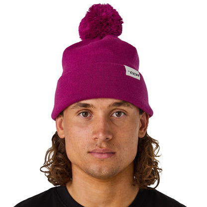 CCM Casual Boysenberry Pom Knit Toque