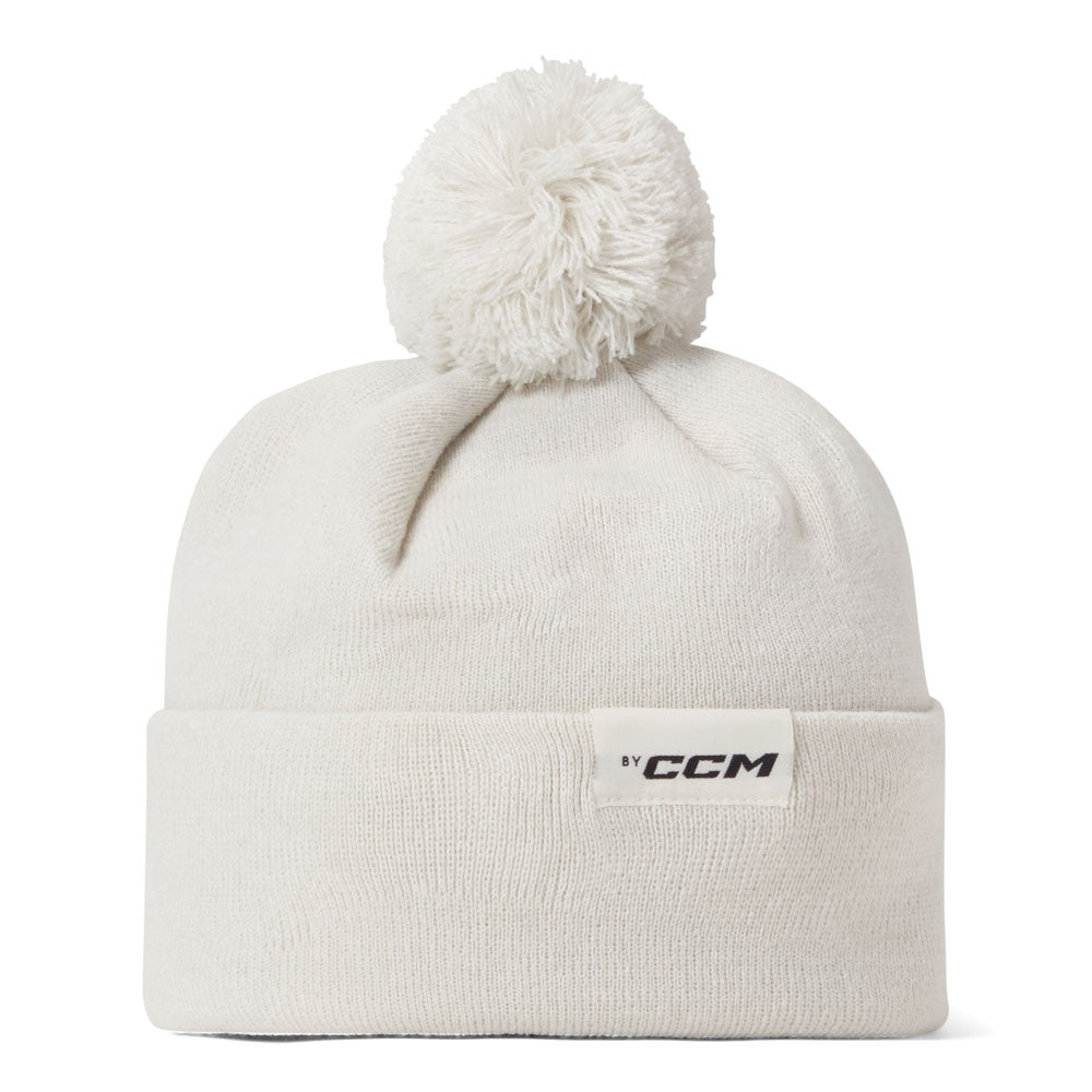 CCM Casual White Pom Knit Toque