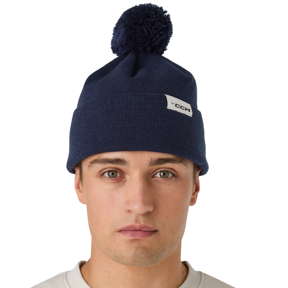 CCM Casual Navy Pom Knit Toque