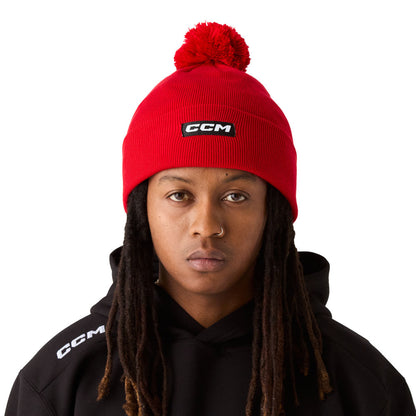 CCM Red Pom Knit Toque