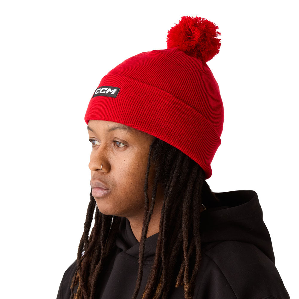 CCM Red Pom Knit Toque
