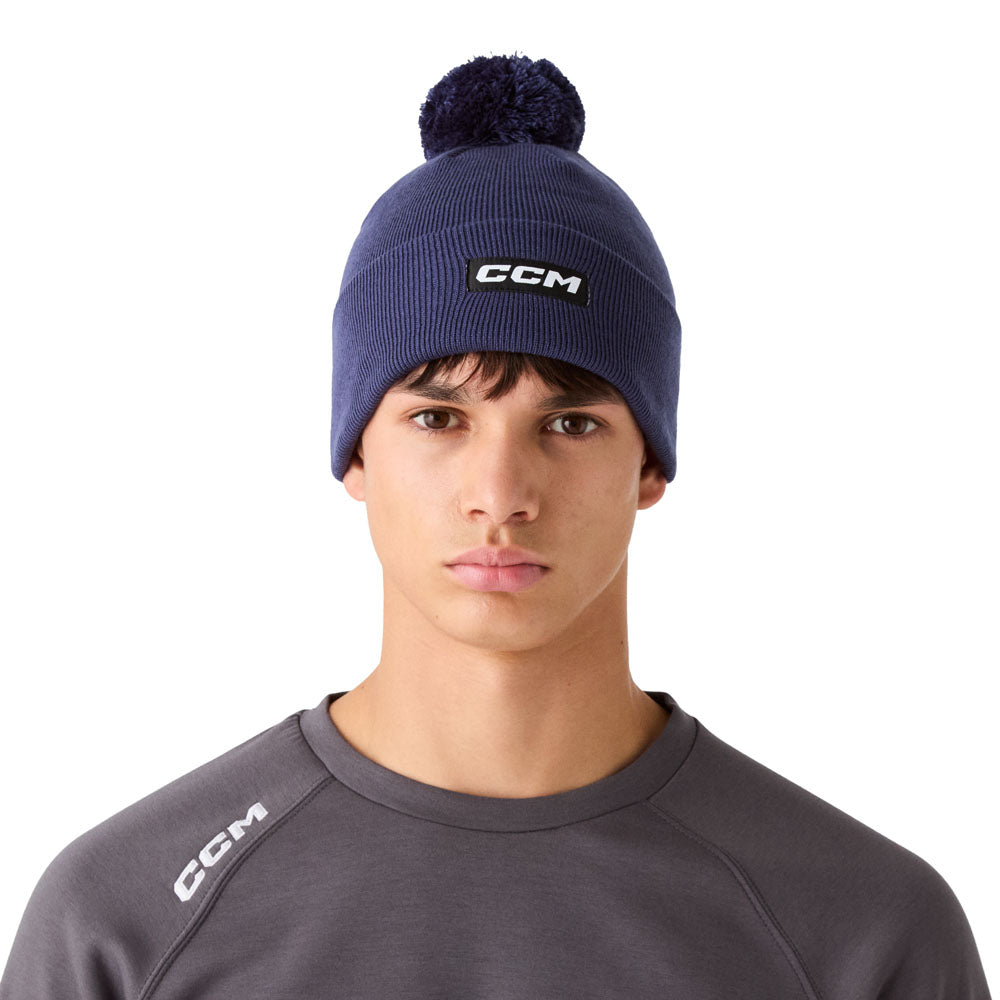 CCM Navy Pom Knit Toque