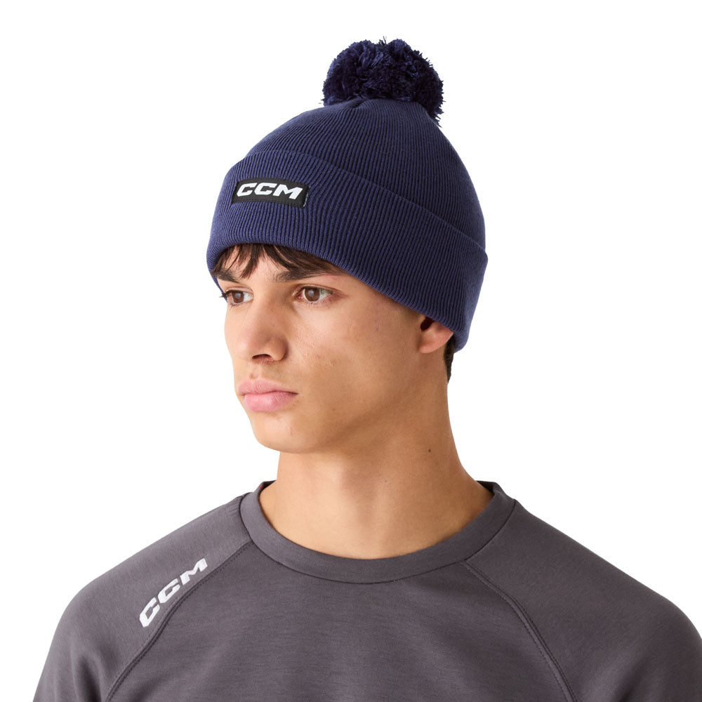 CCM Navy Pom Knit Toque
