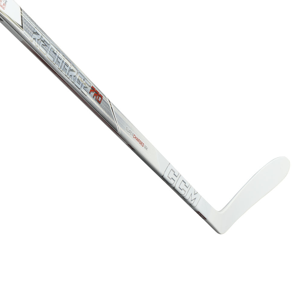 CCM Tacks Recharge Pro White Junior Hockey Stick