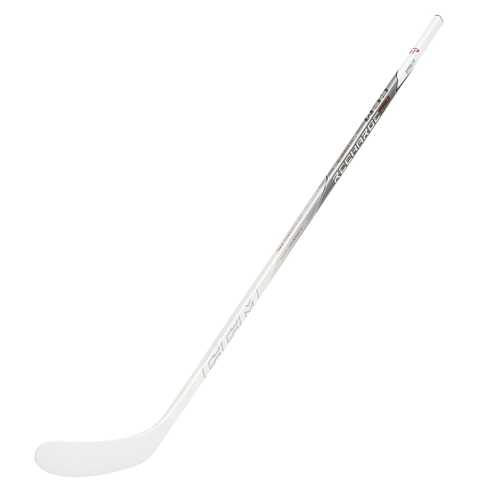CCM Tacks Recharge Pro White Youth Hockey Stick