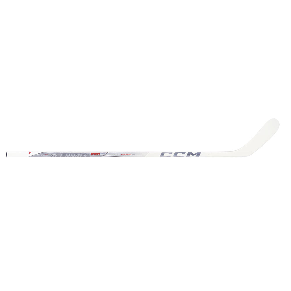 CCM Tacks Recharge Pro White Youth Hockey Stick