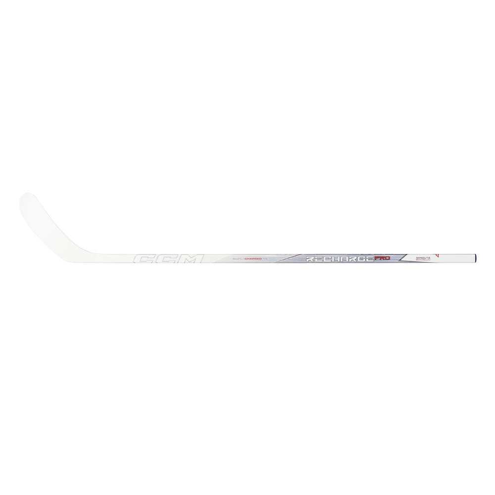 CCM Tacks Recharge Pro White Youth Hockey Stick