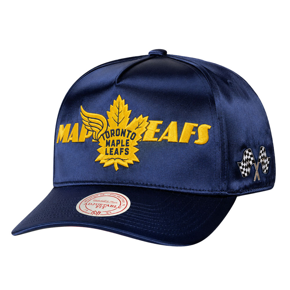 Mitchell & Ness Toronto Maple Leafs Ichigood Satin Navy Snapback Hat