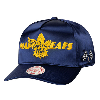 Mitchell & Ness Toronto Maple Leafs Ichigood Satin Navy Snapback Hat