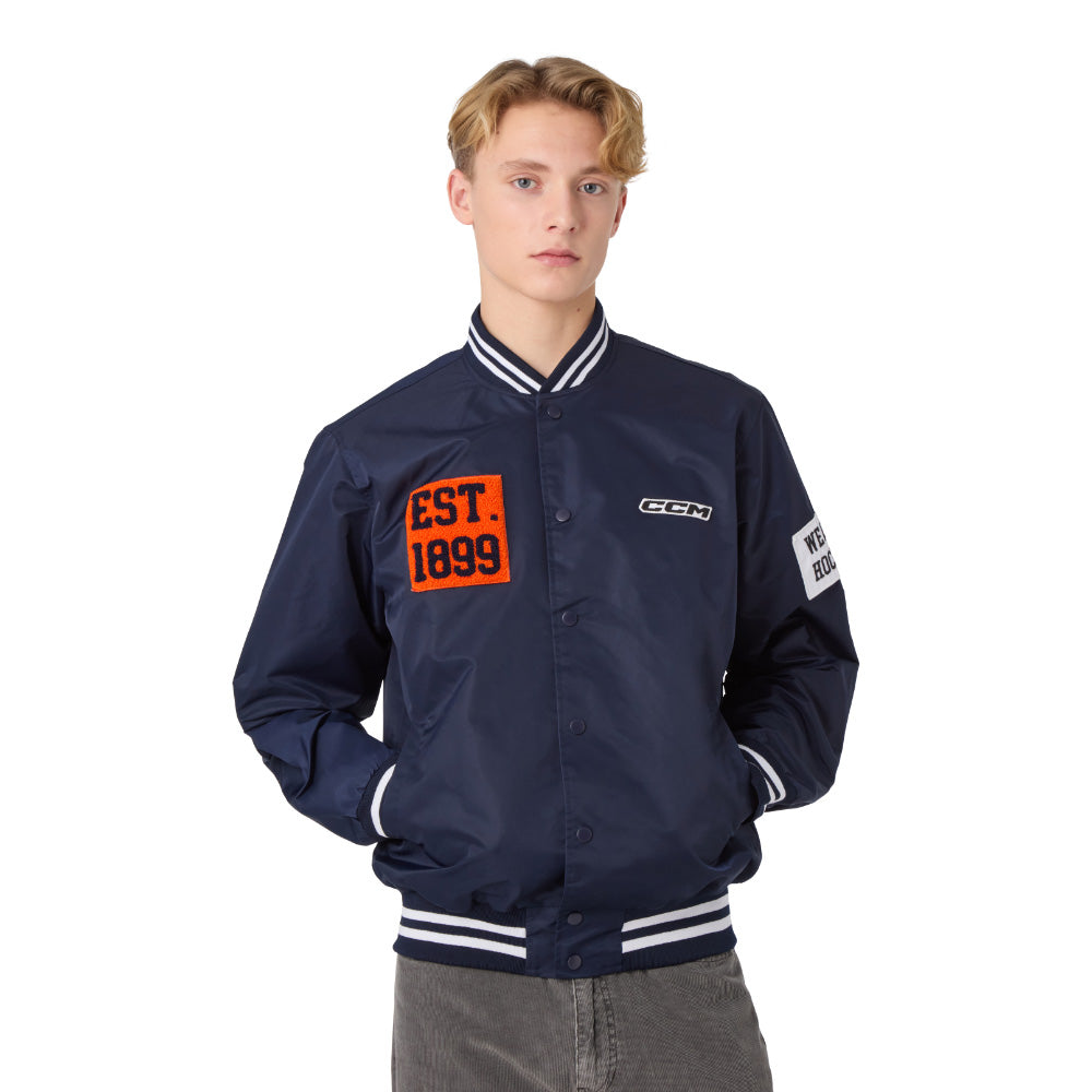 CCM Stripe Collection Bomber Jacket