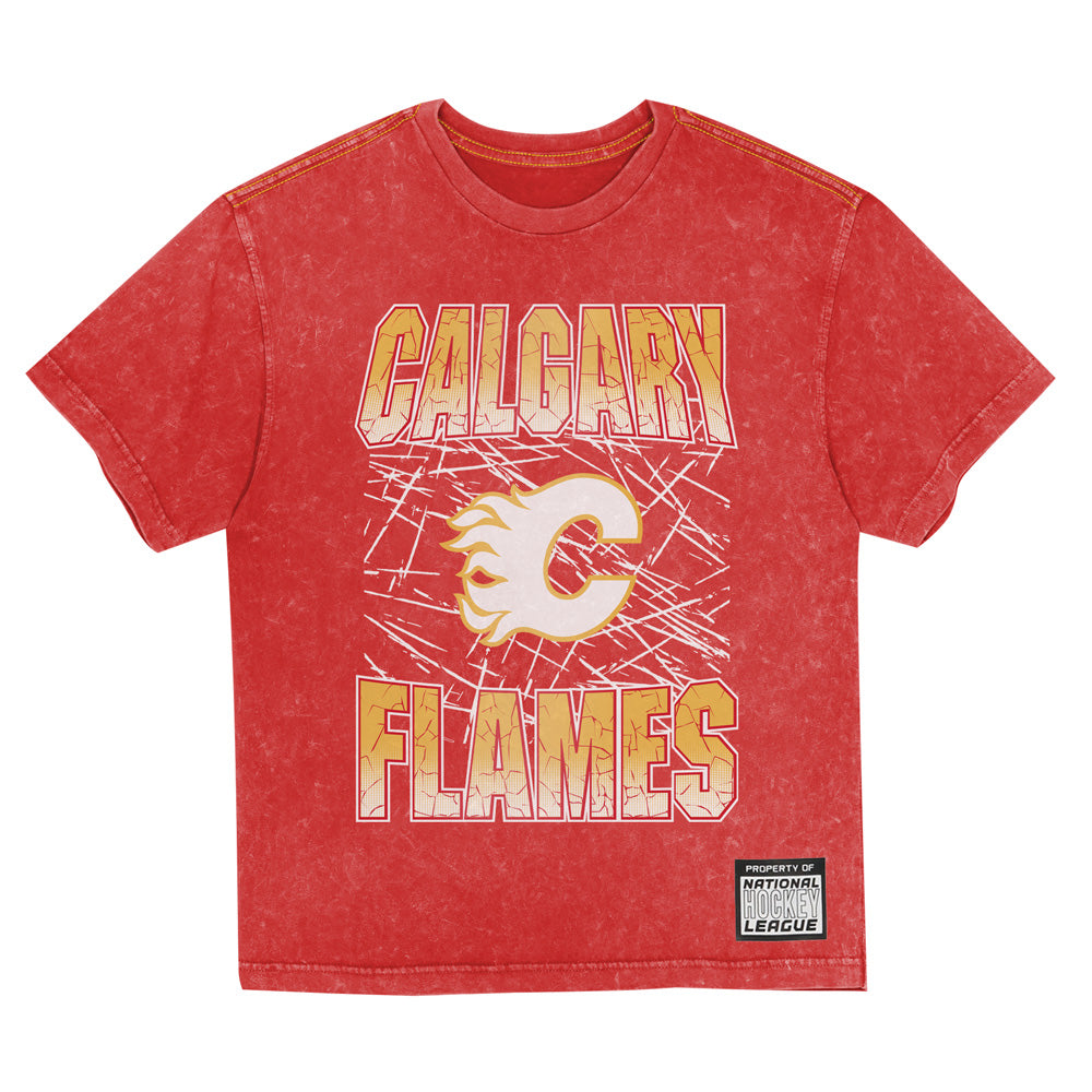 Outerstuff Calgary Flames Time To Shine Mineral Wash Children's Red T Shirt