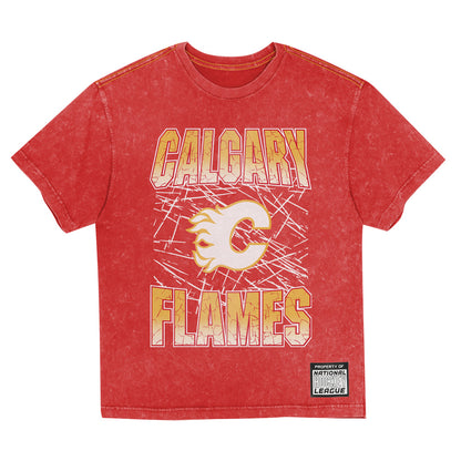 Outerstuff Calgary Flames Time To Shine Mineral Wash Children's Red T Shirt