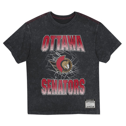 Outerstuff Ottawa Senators Time To Shine Mineral Wash Children's Black T Shirt