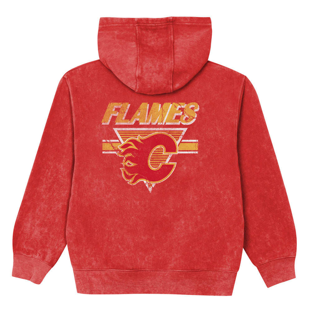 Outerstuff Calgary Flames Stellar Mineral Wash Children's Fleece Hoodie