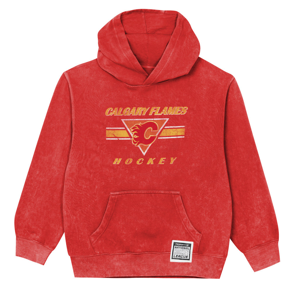 Outerstuff Calgary Flames Stellar Mineral Wash Children's Fleece Hoodie