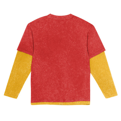 Outerstuff Calgary Flames Storm Bringer Mineral Wash Two-Fer Children's Shirt