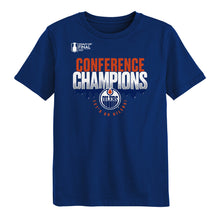 OUTERSTUFF EDMONTON OILERS 2025 CONFERENCE CHAMPIONS HOMETOWN KID'S BLUE T SHIRT