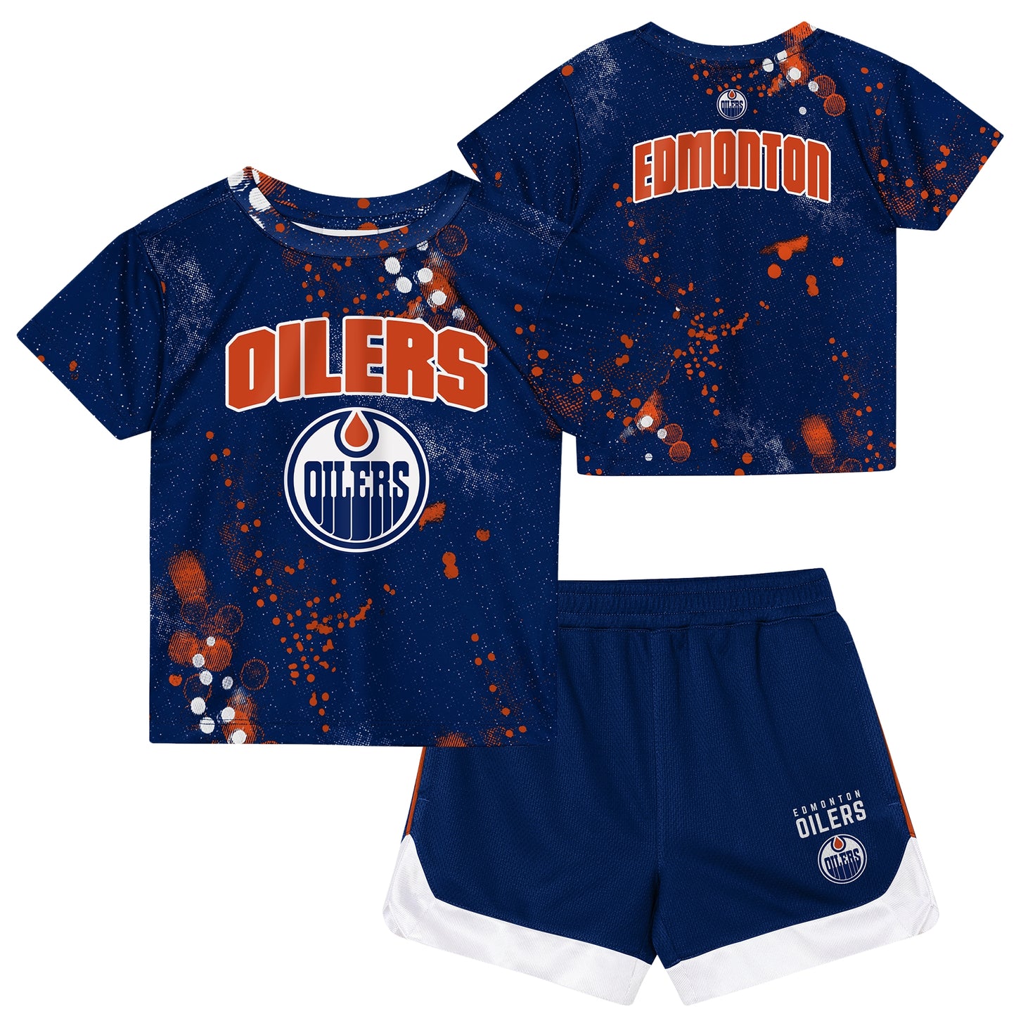 Children's Edmonton Oilers Home Plate T-Shirt & Short Set