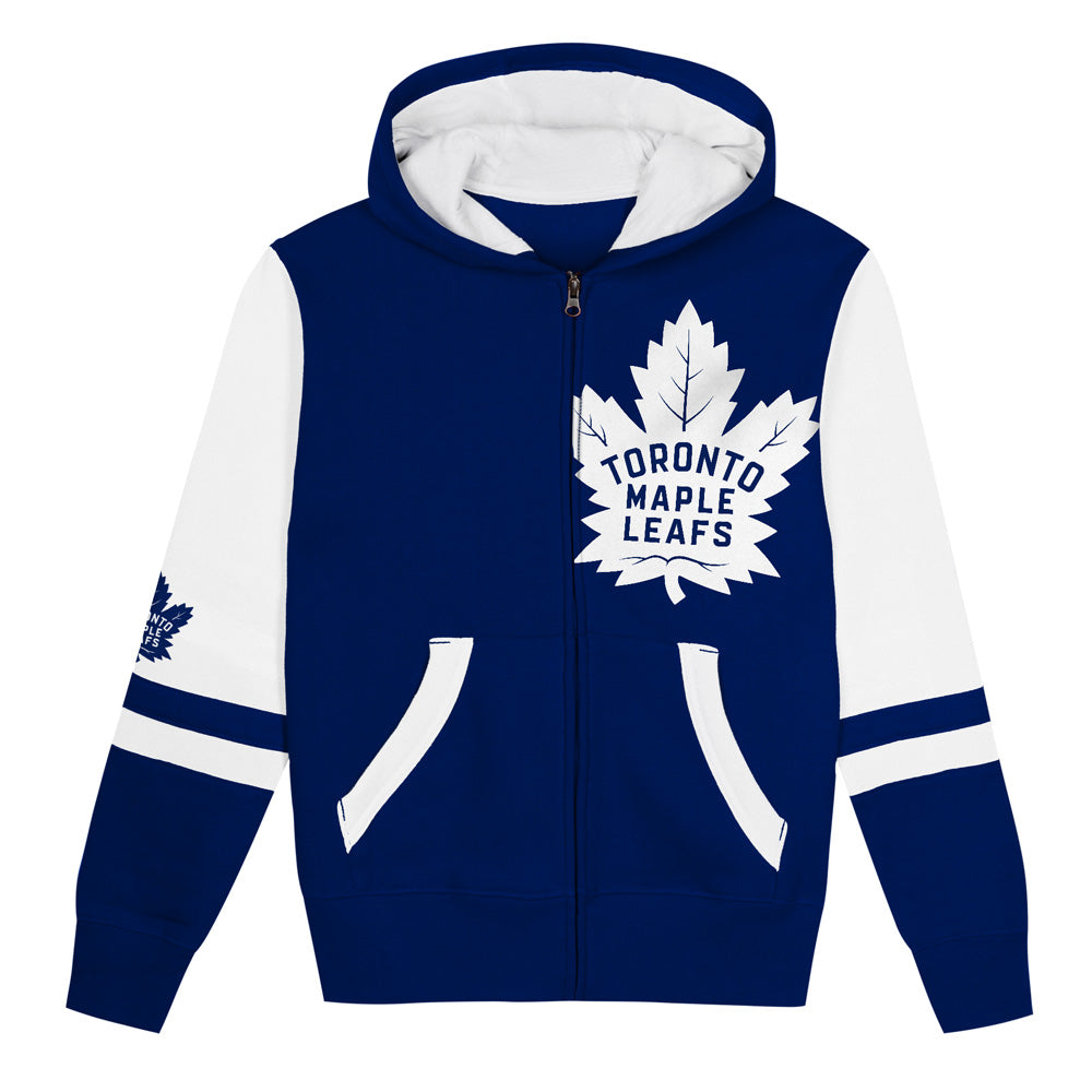 Outerstuff Toronto Maple Leafs Face Off Children's Full Zip Fleece Hoodie