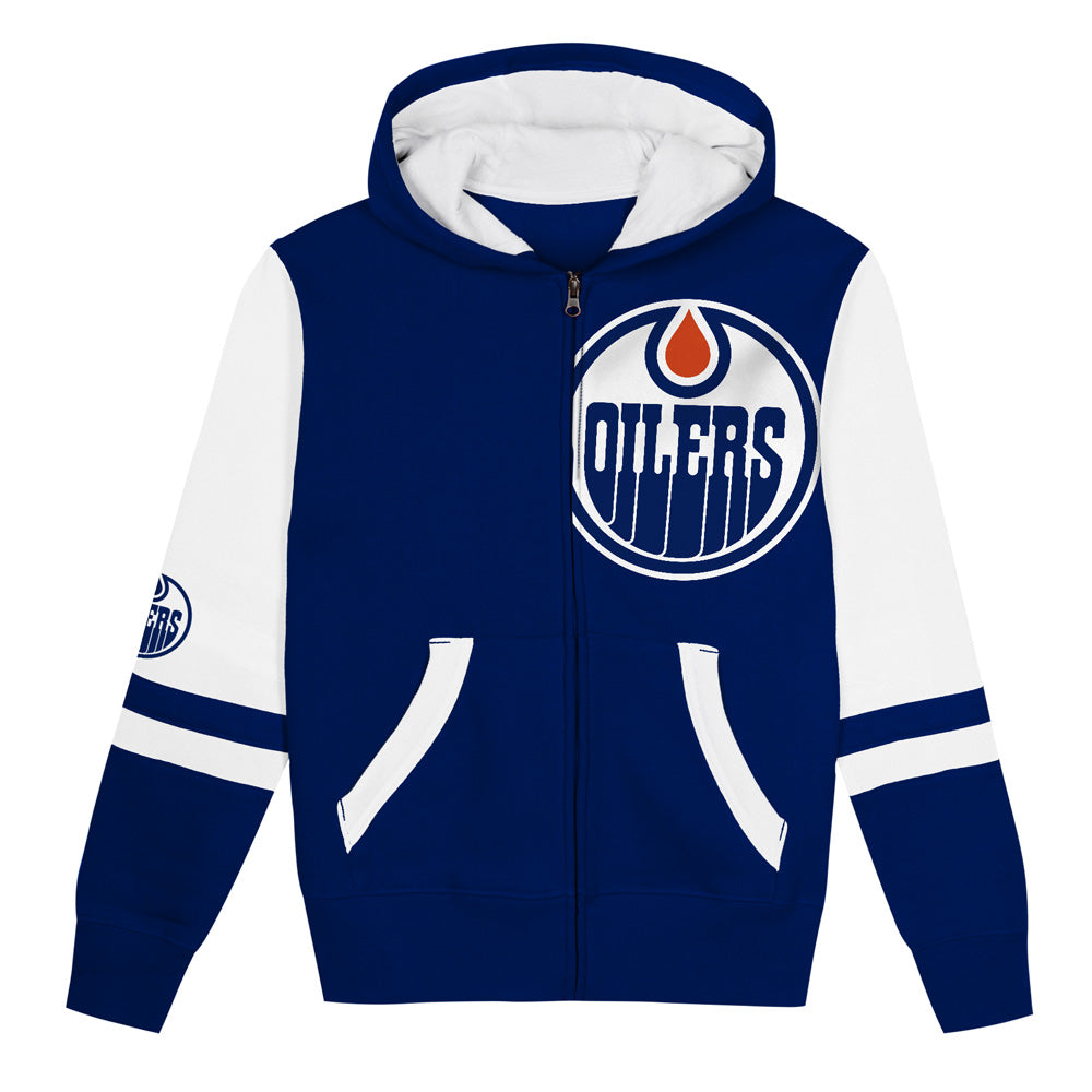Outerstuff Edmonton Oilers Face Off Children's Full Zip Fleece Hoodie