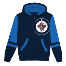 Outerstuff Winnipeg Jets Face Off Children's Full Zip Fleece Hoodie