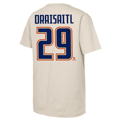 Outerstuff Edmonton Oilers Leon Draisaitl Alternate Logo Name And Number Children's Cream T Shirt
