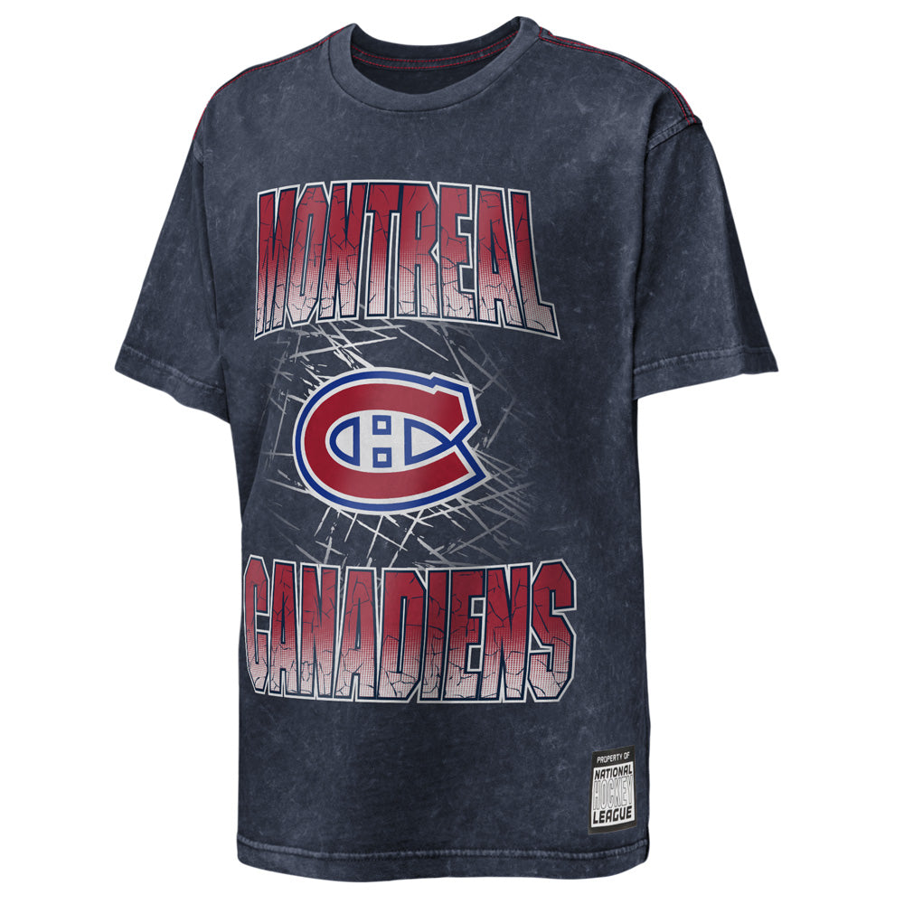Outerstuff Montreal Canadiens Time To Shine Mineral Wash Youth Navy T Shirt