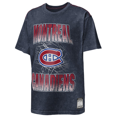 Outerstuff Montreal Canadiens Time To Shine Mineral Wash Youth Navy T Shirt