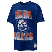 Outerstuff Edmonton Oilers Time To Shine Mineral Wash Youth Navy T Shirt