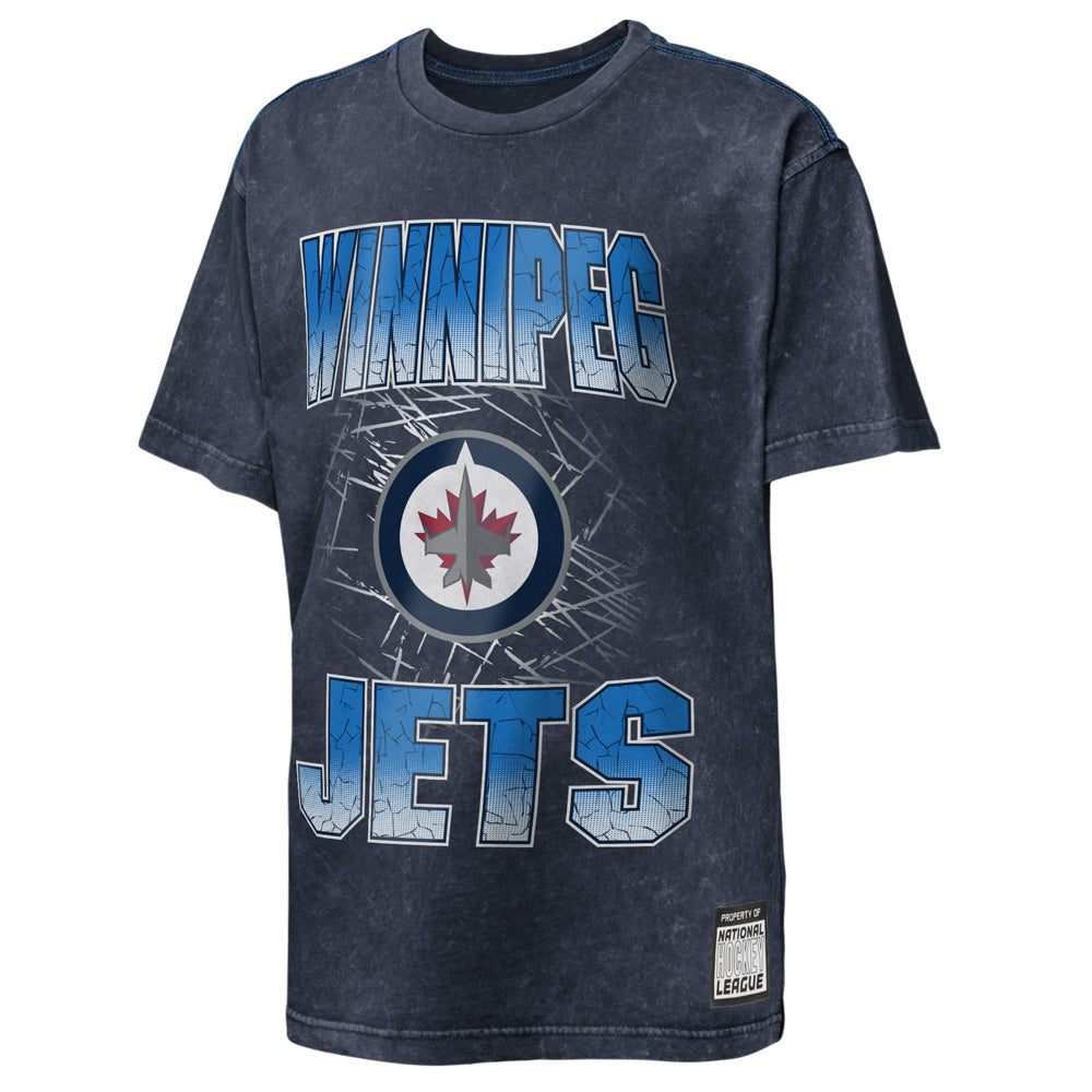 Outerstuff Winnipeg Jets Time To Shine Mineral Wash Youth Dark Blue T Shirt