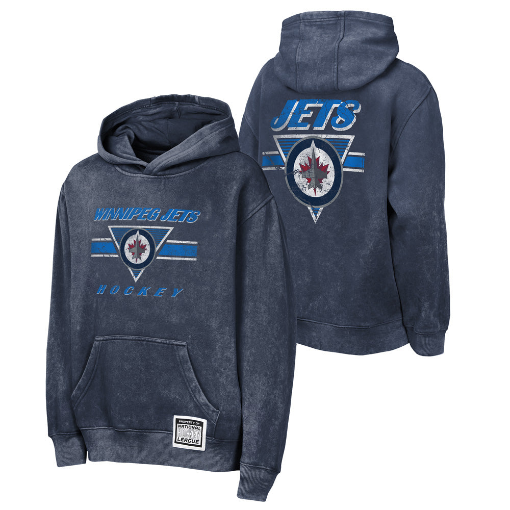 Outerstuff Winnipeg Jets Mineral Wash Youth Fleece Hoodie