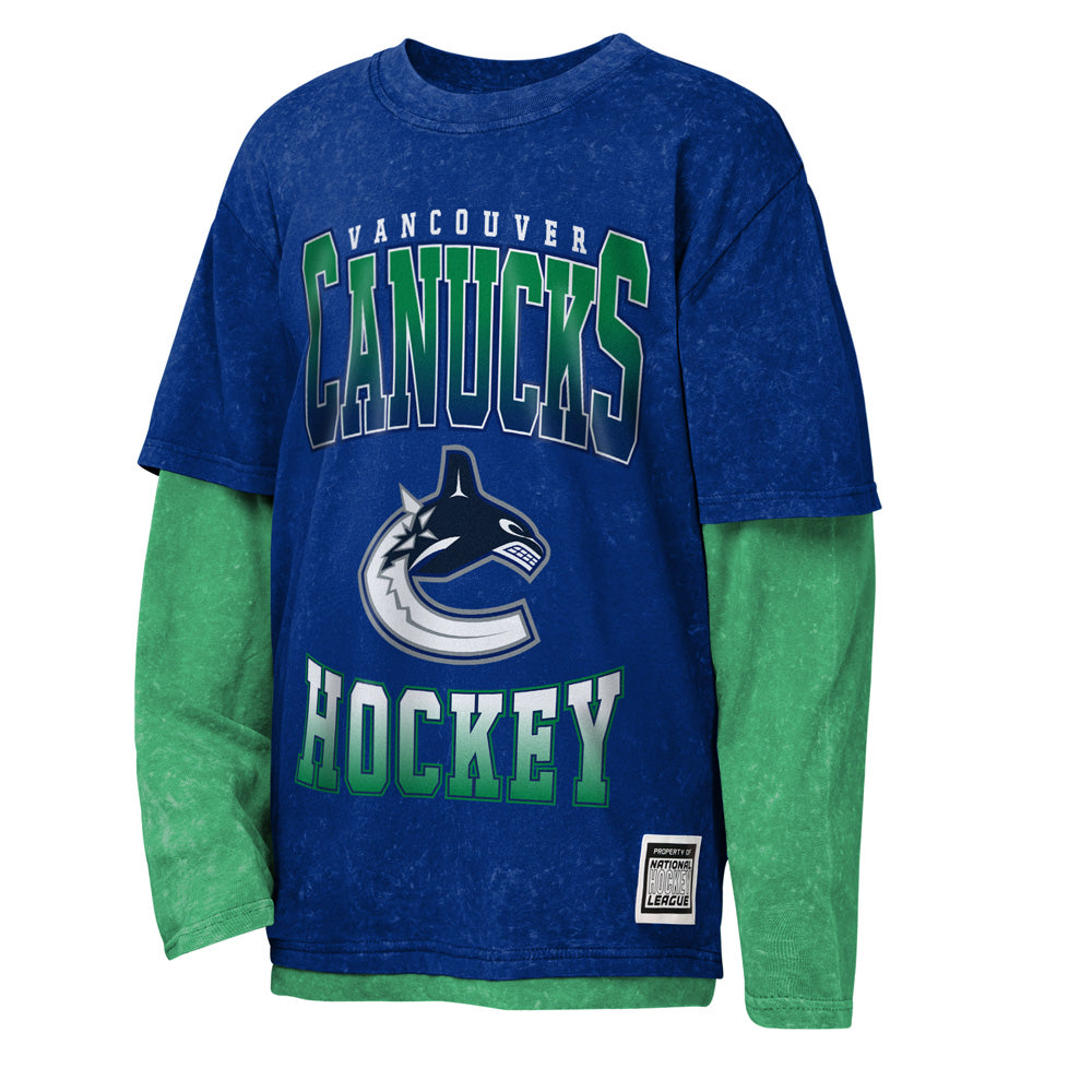 Outerstuff Vancouver Canucks Mineral Wash Two-Fer Youth Shirt