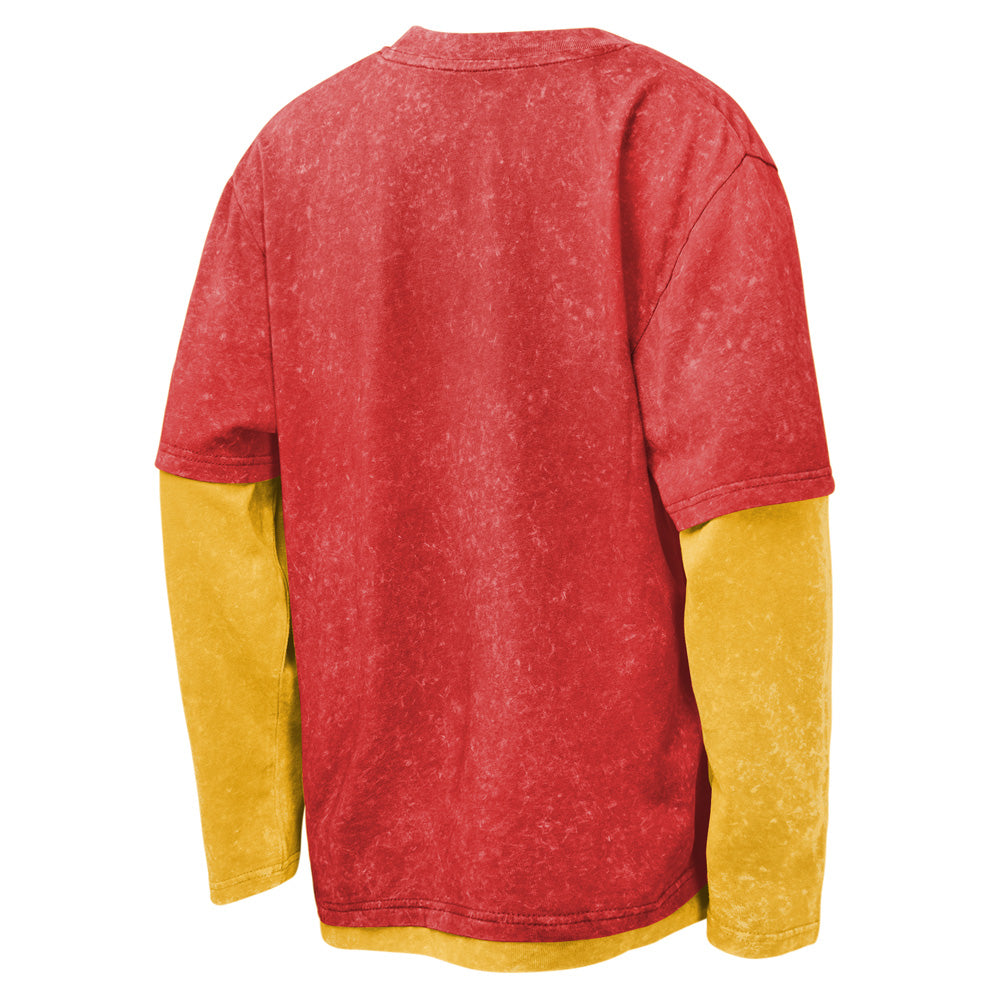 Outerstuff Calgary Flames Mineral Wash Two-Fer Youth Shirt