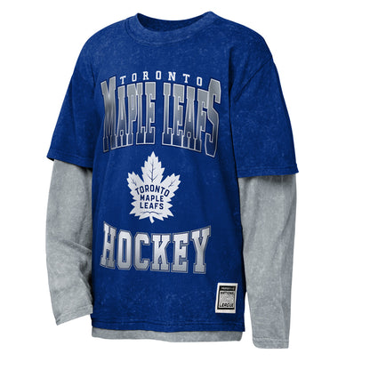 Outerstuff Toronto Maple Leafs Mineral Wash Two-Fer Youth Shirt