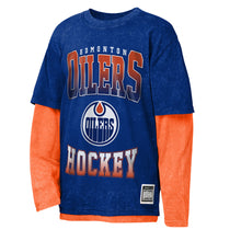 Outerstuff Edmonton Oilers Mineral Wash Two-Fer Youth Shirt