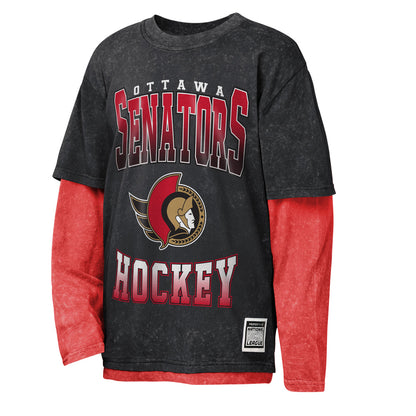 Outerstuff Ottawa Senators Mineral Wash Two-Fer Youth Shirt