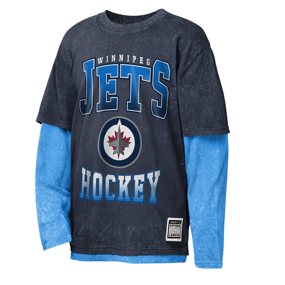 Outerstuff Winnipeg Jets Mineral Wash Two-Fer Youth Shirt