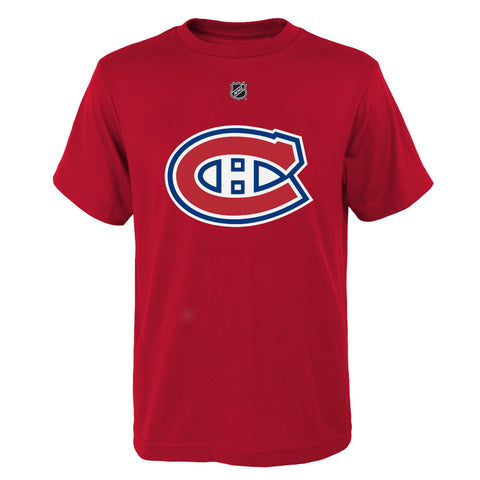 MONTREAL CANADIENS COLE CAUFIELD YOUTH NAME AND NUMBER T SHIRT